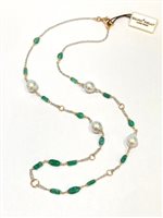 Collana Silvia Kelly Donna in Oro bianco Smeraldo 31058643 - 31058643